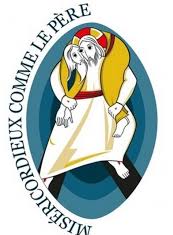 Logo du jubilé de la miséricorde instauré par le Pape François à Rome en 2016.